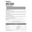 ROLAND SRA-200E Owners Manual