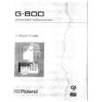 ROLAND G-800 Owners Manual