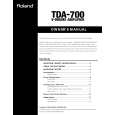 ROLAND TDA-700 Owners Manual